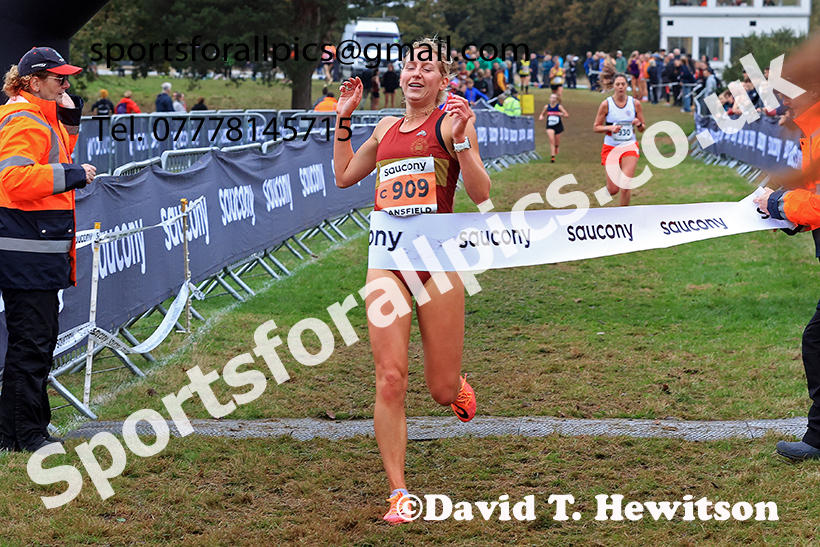 Senior Womens 2024 National Cross Country Relays, Berry Hill Park, Mansfield.   Photo: David T. Hewitson/Sports for All Pics